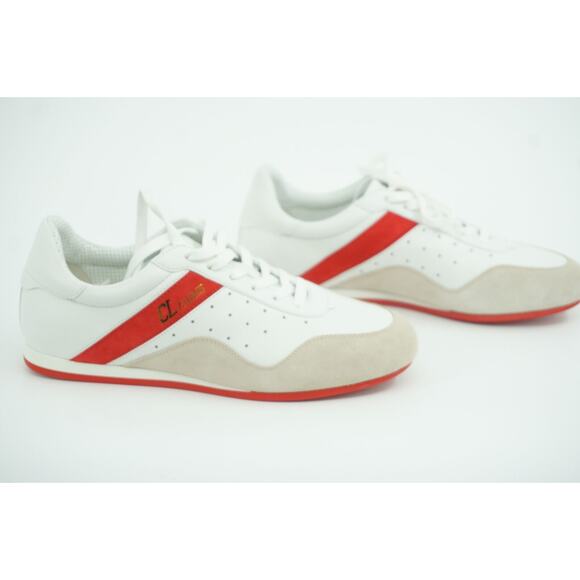 Christian Louboutin My K Low Donna Flat Leather Sneakers SZ 36.5 White NIB - Picture 9 of 11